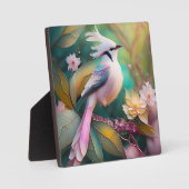 白冠紅尾藍鵐幻想鳥 フォトプラーク (正面)
