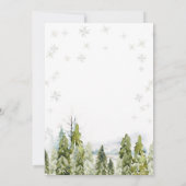 白冬のクリスマス結婚雪 招待状 (裏面)