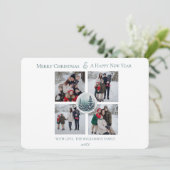 白冬の森のフローラ写真コラージュ シーズンカード (スタンド正面)