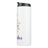 白前向き人女性のパーソナライズされた肯定 タンブラー (回転右)