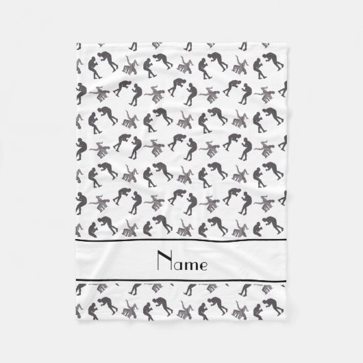白力士パーソナライズされた名 フリースブランケット (正面)
