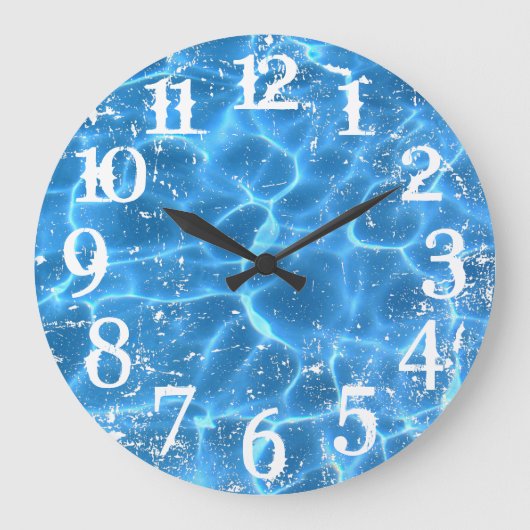 白動揺しての数字と写真の重ね合わせ ラージ壁時計 (正面)