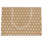 白動揺して水玉模様パターフェイクン ラージペーパーバッグ (正面)