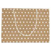 白動揺して水玉模様パターフェイクン ラージペーパーバッグ (裏面)