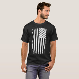 白動揺して米国旗 Tシャツ