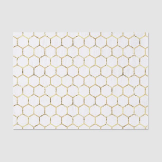 白動揺して金箔ハニカムパターン 薄葉紙 (正面)