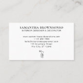 白動物花うさぎバニー 名刺 (裏面)