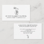 白動物花うさぎバニー 名刺 (正面/裏面)