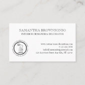 白動物花サークルフレームラビットバニー 名刺 (裏面)