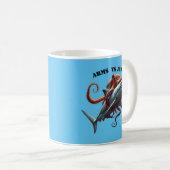 白包まれたのまわりに鮫素晴らしURM コーヒーマグカップ (正面右)