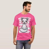 白北極キツネ Tシャツ (正面フル)