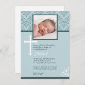 白十字《キリスト教》洗礼式や命名式招待状 招待状 (正面/裏面)