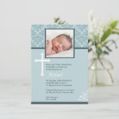 白十字《キリスト教》洗礼式や命名式招待状 招待状 (スタンド正面)