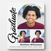 白卒業式3フォトアーはっきりしたチブラックスクリプト フォトプラーク (正面)