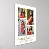 白卒業式4フォトスクリプトハート実在金ゴールド 箔ポスター (レイダウン)