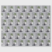 白卵から生える緑の植物 ラッピングペーパー (フラット)