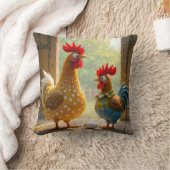 白卵で鶏を飼育する クッション (ブランケット)