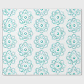 白原子シンボルの淡い海の緑 ラッピングペーパー (フラット)