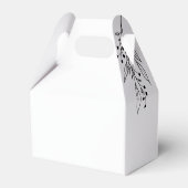 白及びブルーグレーのモノグラムエレガント新婚 フェイバーボックス (裏面サイド)