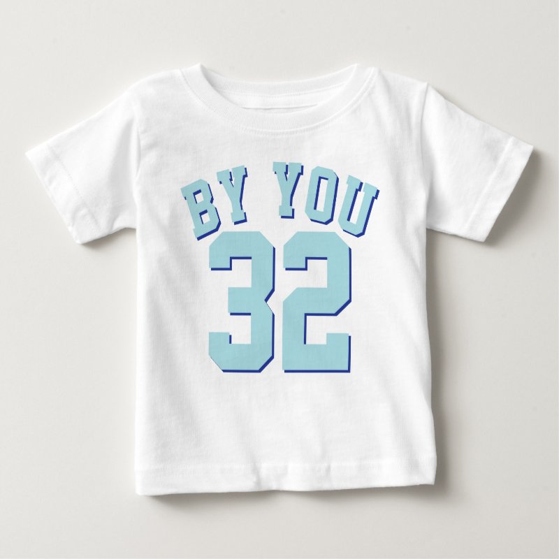 白及び水のベビー|のスポーツのジャージーのデザイン ベビーTシャツ