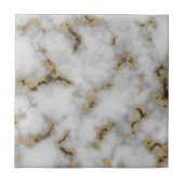 白及び金ゴールドの大理石のタイル タイル (正面)