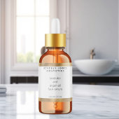 白及び金ゴールドの防水性化粧品用ドロッパーボトル ラベル