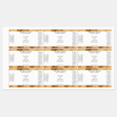 白及び金ゴールドの防水性化粧品用ドロッパーボトル ラベル (シート)