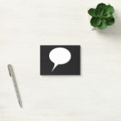 白及び黒の話の泡パーソナライズな名前 ポストイット (オフィス)