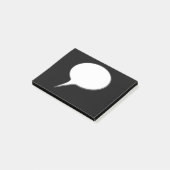 白及び黒の話の泡パーソナライズな名前 ポストイット (アングル)