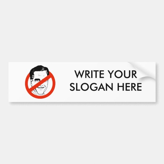 白反ミット・ロムニー バンパーステッカー (正面)