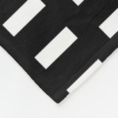  白名門私立校風の黒の幾何学模様 フリースブランケット (角)