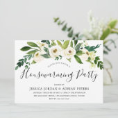 白咲き花引っ越し祝いパーティーパーティー 招待状 (スタンド正面)