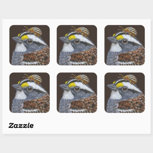 白喉を張ったスズメバチ スクエアシール (シート)