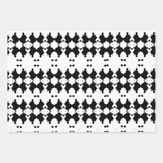 白喪の木の樹皮パターン（の模様が）ある ラッピングペーパーシート (正面)