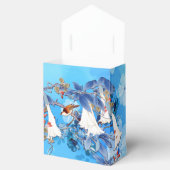 白図解入りの、写真付きの水彩月花 フェイバーボックス (オープン)