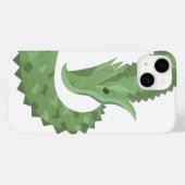 白地にオリーブグリーンのハートドラゴン Case-Mate iPhoneケース (裏面 (横))