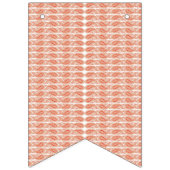 白地にオレンジと白の模様 バンティングフラッグ (第2の旗)