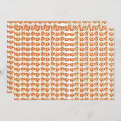 白地にオレンジと白の模様 招待状 (正面/裏面)