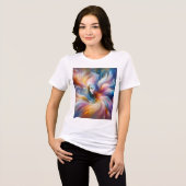 白地にカラフルな天使のモチーフ トライブレンドＴシャツ (正面全面)