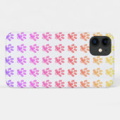 白地にカラフルな足跡 Case-Mate iPhoneケース (裏面(横))