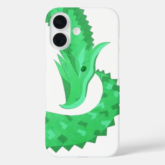 白地にグリーンハートドラゴン Case-Mate iPhoneケース (裏面)