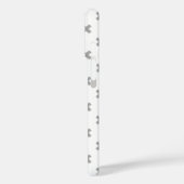 白地にグレーのクロスステッチ Case-Mate iPhoneケース (裏面 / 左)