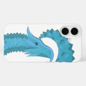 白地にティールハートドラゴン Case-Mate iPhoneケース (裏面 (横))