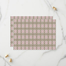 白地にピンクと茶色の模様 セーブザデート