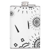 白地にブラックバーストパターン フラスク (裏面)