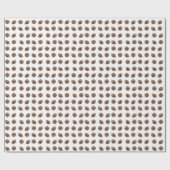 白地にミニマツボックリ模様 ラッピングペーパー (フラット)