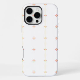 白地にミニマリストの花柄 iPhone 16 PRO MAXケース