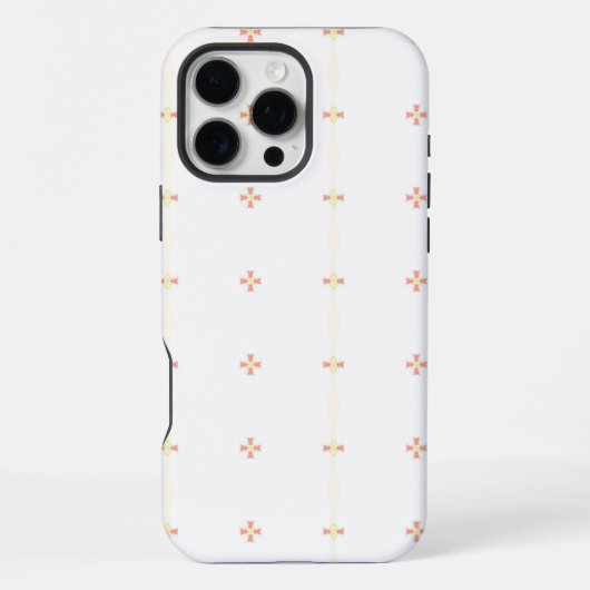 白地にミニマリストの花柄 iPhoneケース (裏面)