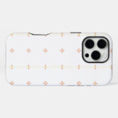 白地にミニマリストの花柄 iPhoneケース (裏面横)
