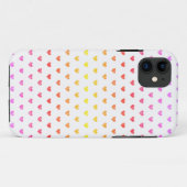 白地にモダンなカラフルハート Case-Mate iPhoneケース (裏面(横))